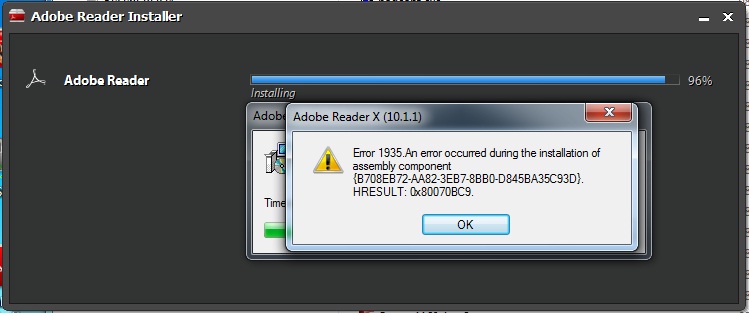 Adobe Error 1310 When Installing