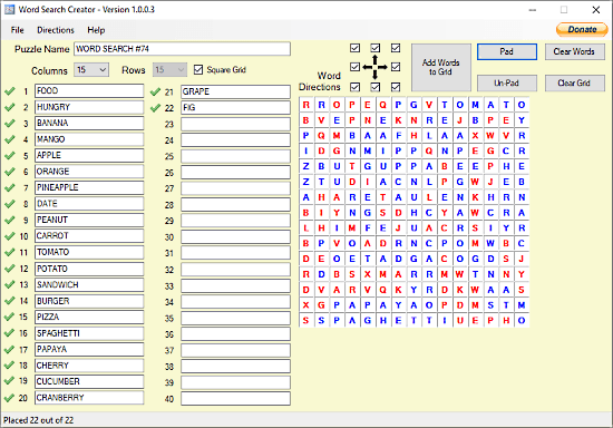 Word search maker software